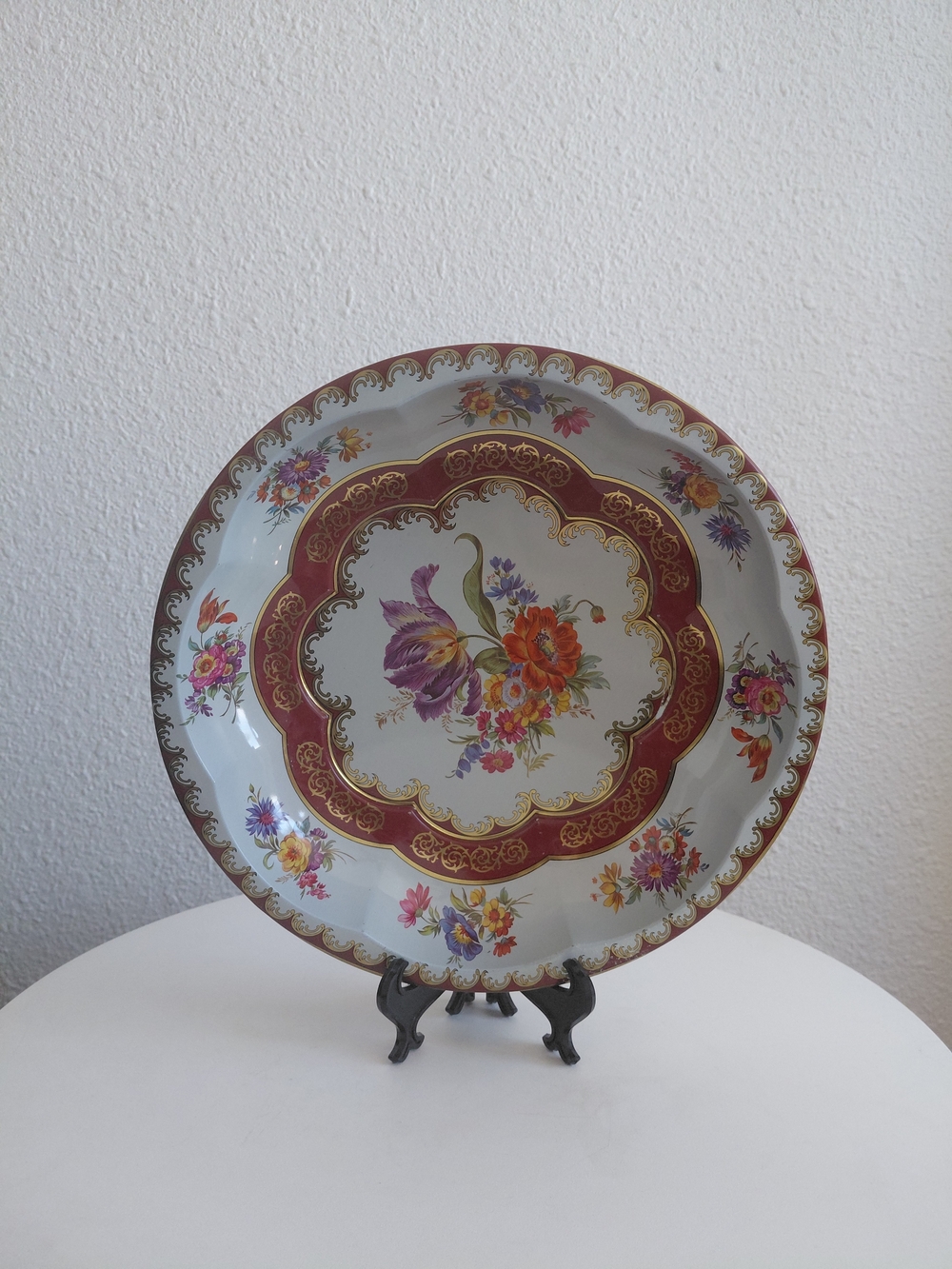 Vintage 1971 Daher Decorated Ware Tin Bowl Floral England